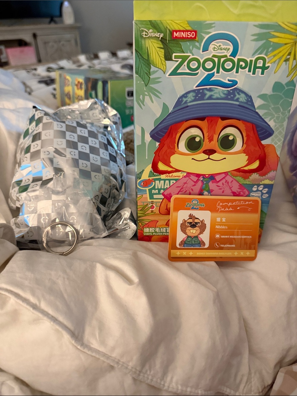 Miniso Disney Zootopia Plush Keychain (Nibbles)